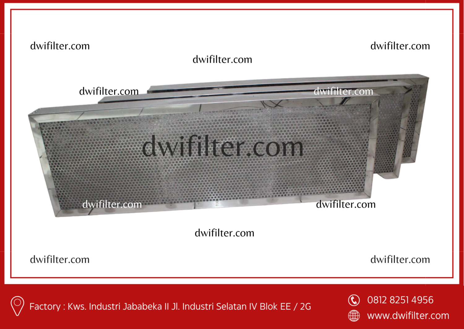 Panel Filter Stainless Frame Mesh Filter AHU - Produsen Filter Air ...